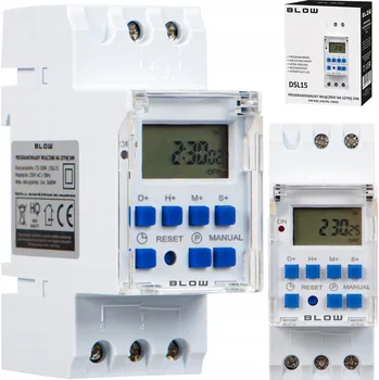 DIGITÁLNÍ ČASOVÝ SPÍNAČ NA DIN LIŠTU, 7DENNÍ HARMONOGRAM, 10 NASTAVENÍ