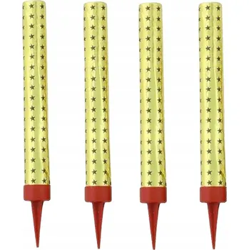 Dortová svíčka DORTOVÁ FONTÁNA ZLATÁ NAROZENINOVÁ DORT 12CM 4KS