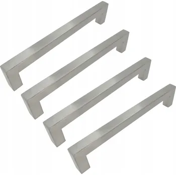 Nábytkové kování 4 x Nábytková úchytka klasická 160 mm stříbrná Kovová úchytka do zásuvky