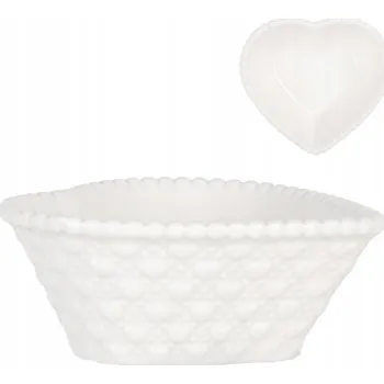 Bílá miska ve tvaru srdce Schatje M - 75 ml