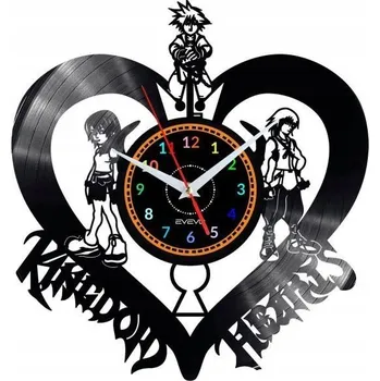 Hodiny KINGDOM HEARTS NÁSTĚNNÉ HODINY DEKORATIVNÍ MODERNÍ VINYLOVÁ DESKA