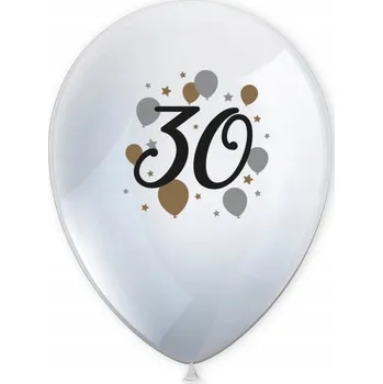 Balónek Latexové Balónky Číslice 30 k Narozeninám Oslava Třicetin 6 Ks.