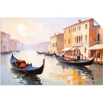 Obraz SAMOLEPICÍ SAMOLEPICÍ DO OBÝVACÍHO POKOJE LOŽNICE Benátky Itálie Gondole 30x20