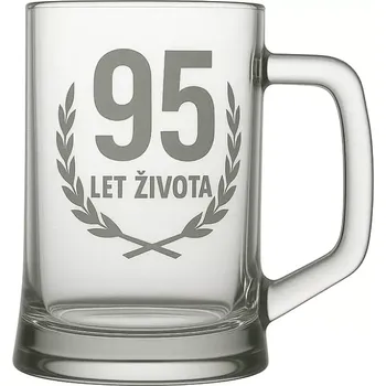 Sklenice Pískovaný půllitr 95 let života