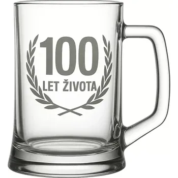Sklenice Pískovaný půllitr 100 let života