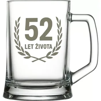 Sklenice Pískovaný půllitr 52 let