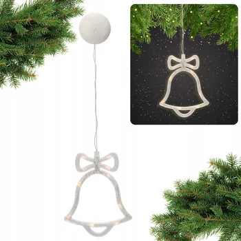 Vánoční ozdoba Vánoční okenní ozdoba s zvonečkem a přísavkou 19 Cm