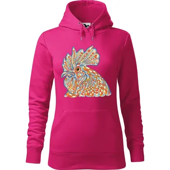 Pánská mikina Dámská mikina Hlava kohouta Velikost (žena): M, Vyberte barvu: Purpurová