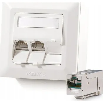 Elektrická zásuvka Internetová zásuvka do zdi Keline bílá