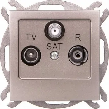 Elektrická zásuvka Anténní zásuvka nástěnná Ospel stříbrná