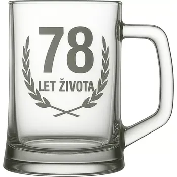 Sklenice Pískovaný půllitr 78 let života