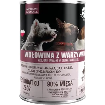 Krmivo pro psa PetRepublic kousky v omáčce s hovězím masem a zeleninou 400g pro psy