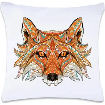 Dekorativní polštářek DOBRÝ TRIKO Polštář s potiskem 40 x 40 cm Hlava lišky Oboustranný tisk: NE