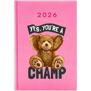 Kalendář Knižkový kalendář pro učitele 2026 A5, růžový