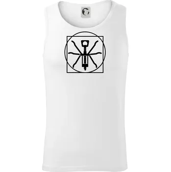 Vitruviánský otvírák - Tílko pánské Core - S ( Bílá )