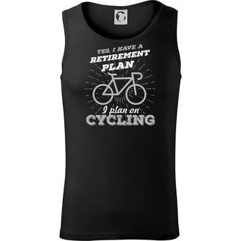 Šedé kolo - Yes, I have a retirement plan, I plan on cycling - Tílko pánské Core - 2XL ( Černá )