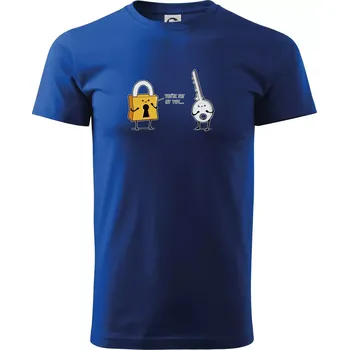 Pánské tričko Zámek a klíč - Triko extra velké (5-8XL) - 6XL ( Královská modrá )