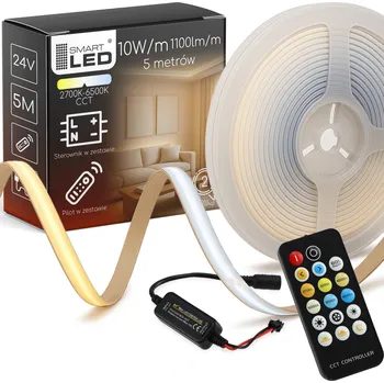 LED osvětlení LED COB pásek 24V 5M Neon 1100lm/m CCT 2700-6500K Sada s Dálkový Ovladač a ovladačem