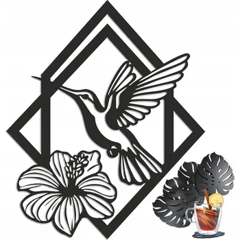 Obraz Obrazy na zeď, prolamovaný Kolibřík a květina, moderní do obýváku, ložnice