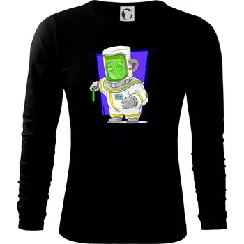 Pánská móda Vesmírný voják tmavě modrý - Triko s dlouhým rukávem FIT-T long sleeve - S ( Černá )