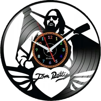 Hodiny TOM PETTY HODINY NÁSTĚNNÉ DEKORATIVNÍ MODERNÍ VINYLOVÁ DESKA VINYL JAKO DÁREK