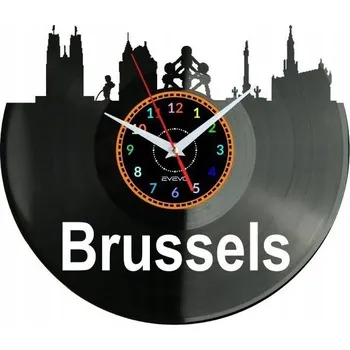 Hodiny Brussels Nástěnné Hodiny Vinylová Deska Moderní Dekorativní Uro