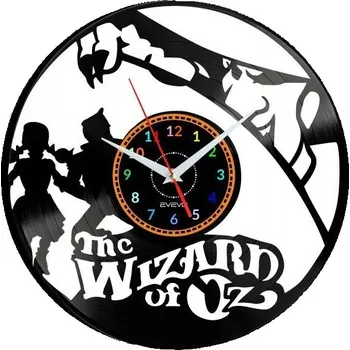 Hodiny ČARODĚJ ZE ZEMĚ OZ NÁSTĚNNÉ HODINY DEKORATIVNÍ MODERNÍ VINYLOVÁ DESKA W