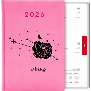 Kalendář Knižkový kalendář 2026 A5 růžový