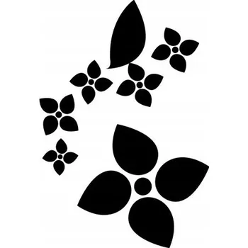 Samolepící dekorace Samolepka na stěnu s květinovým vzorem 15x10 cm