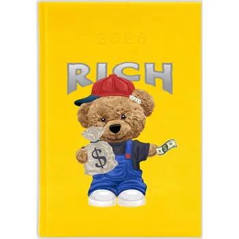 Kalendář Knižkový kalendář 2026 A5 žlutý