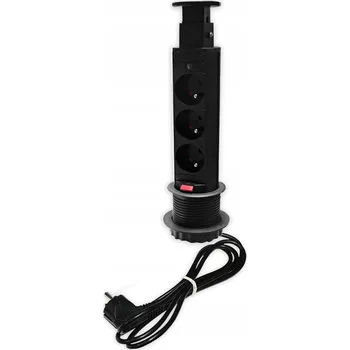 Elektrická zásuvka Elektrická Zásuvka, stolní USB Heros, černá