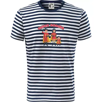 Pánské oblečení Super rodina - jeden syn - Triko na vodu - M ( Prouhovaná )