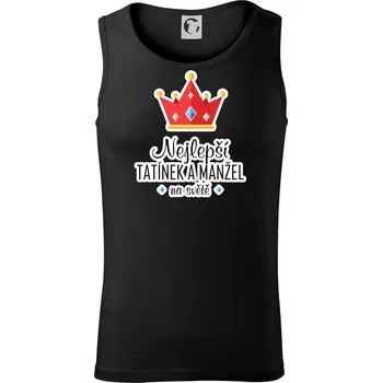 Koruna - Nejlepší tatínek a manžel - Tílko pánské Core - XL ( Černá )