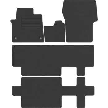 autokoberec Velurové autokoberce Edecor, sada 5 kusů