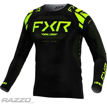 cyklistický dres Pánský MX dres FXR Helium MX Jersey Black HiVis 2025.7 XXL