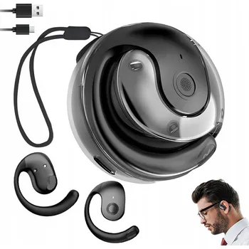 Sluchátka SLUCHÁTKA S AI PŘEKLADAČEM 139 JAZYKŮ BEZDRÁTOVÁ BLUETOOTH 5.4 ČERNÁ