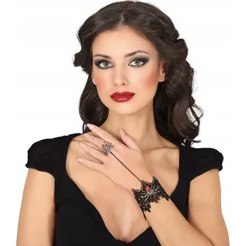 Náramek GOTICKÝ NÁRAMEK S PAVOUKEM, HALLOWEENSKÝ STYL