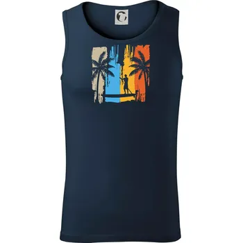 Paddleboard vintage - Tílko pánské Core - L ( Námořní modrá (velmi tmavá - téměř černá) )