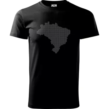 Mapa Brazílie body - Triko extra velké (5-8XL) - 7XL ( Černá )