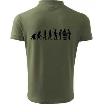 Pánská košile Evoluce sklípek - Polokošile pánská Pique Polo 203 - 3XL ( Khaki )