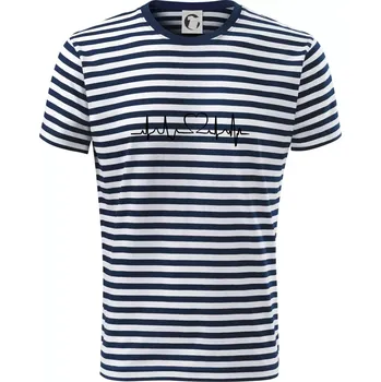 Srdce EKG - Triko na vodu - XS ( Prouhovaná )