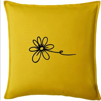 Polštář Kopretina - Polštář 50x50 - 50x50 - Včetně výplně ( Žlutá )