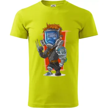 Vesmírný voják červený - Klasické pánské triko vyšší gramáže - 4XL ( Limetková )