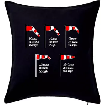 Polštář Větrný rukáv rychlosti - Polštář 50x50 - 50x50 - Pouze potah ( Černá )