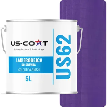 barva a nátěr na dřevo Lazura s barevným efektem US-Coat 5 l fialová, saténový lesk