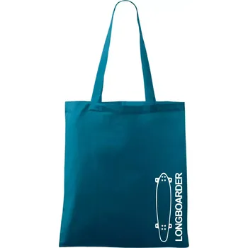 Longboard na výšku - Taška bavlněná - 42 x 38 cm ( Petrolejová )