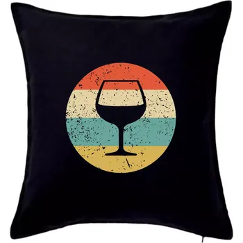 Polštář Vintage víno - Polštář 50x50 - 50x50 - Pouze potah ( Černá )