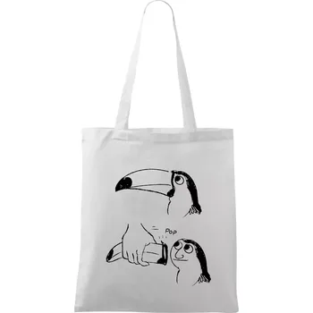 Nákupní taška Proměna tukana - Taška bavlněná - 42 x 38 cm ( Bílá )