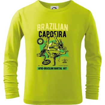Dětská móda Brazilian Capoeira - Triko dětské Long Sleeve - 104-110cm / 3-4 roky ( Limetková )