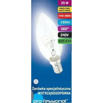 Žárovka SPECIÁLNÍ ŽÁROVKA E14 B35 SVÍČKA 25W